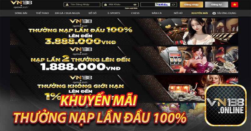 VN138 Tặng 138.000 VNĐ Khi Đăng Ký - Ưu Đãi Miễn Phí 3 Chương Trình VN138 Tặng 138.000 VNĐ – Cơ Hội Có 102