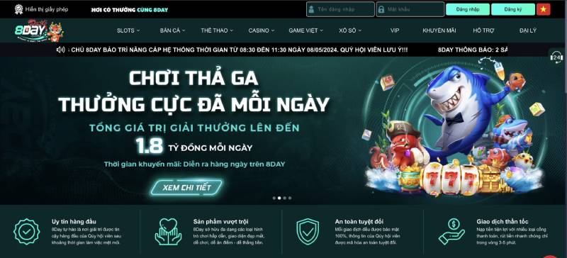 8Day - Điểm Đến Hàng Đầu Cho Người Chơi Cá Cược 3 Điểm Nổi Bật Của Nhà Cái 8Day